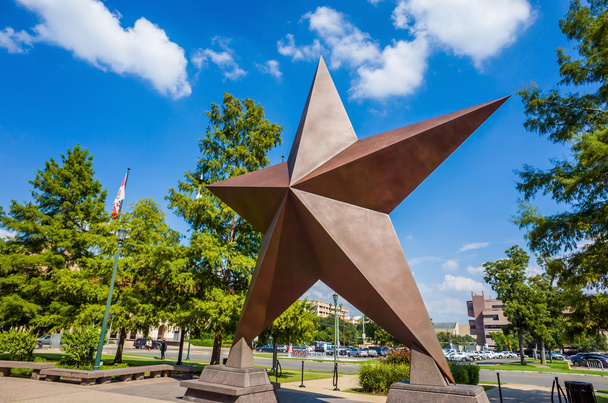 Texas Star in front of the Bob Bullock Texas State History Museu - Photo, Image