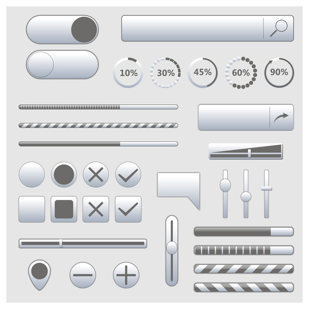 Set of web elements, vector illustration. - Vector, Image