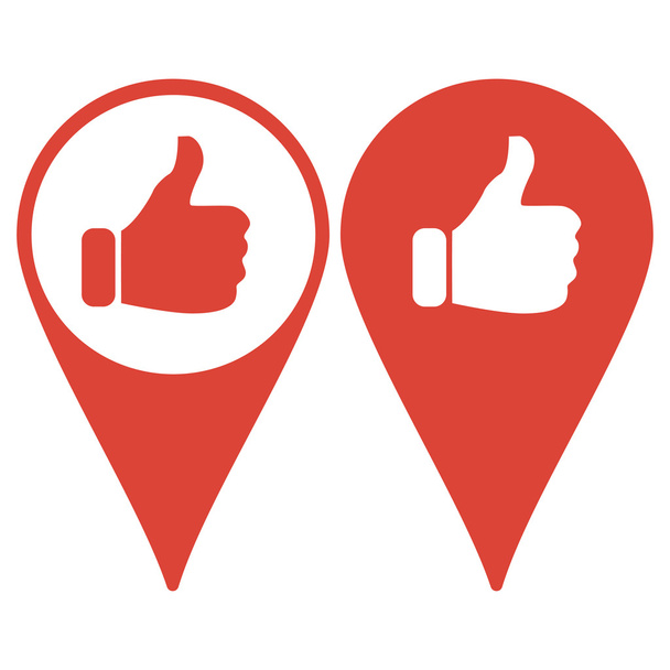 Map pointer. Like icon. Flat design style modern vector illustration.  - Vector, Image