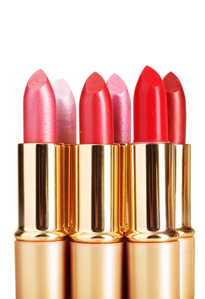 Beautiful lipsticks isolated on white - Фото, зображення