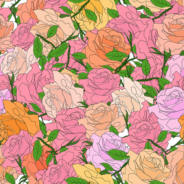 Abstract background of flowers. Vector  - Διάνυσμα, εικόνα