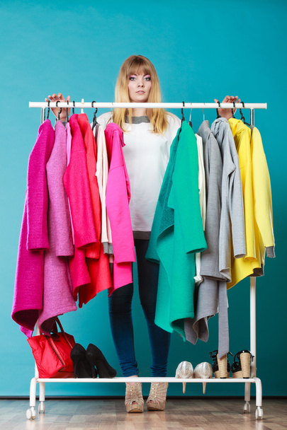 woman choosing clothes - Фото, изображение
