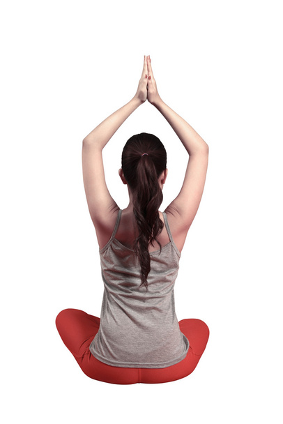 Asian woman doing yoga - Фото, изображение
