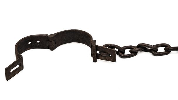 Old chain with open shackles - Photo, Image