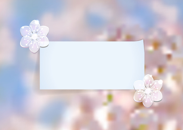 Background with abstract cherry blossom and text place - Вектор, зображення