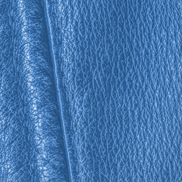 blue leather texture,seams, stitches - Фото, зображення