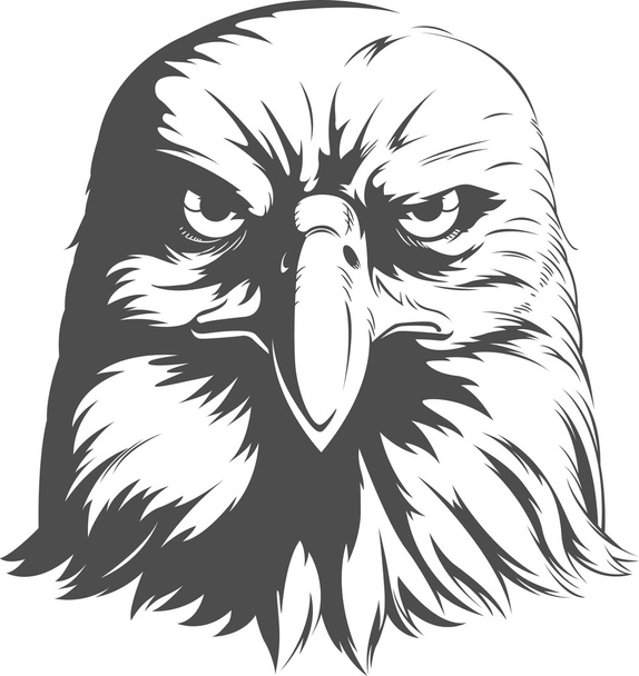 Vetor de silhuetas de águia - Vista frontal
 - Vetor, Imagem