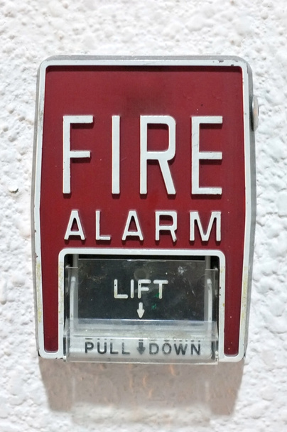 Feueralarm an weißer Wand - Foto, Bild