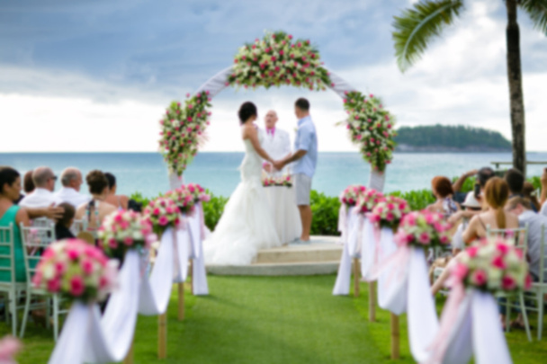 imagen borrosa: los asiáticos en la ceremonia de boda
 - Foto, imagen
