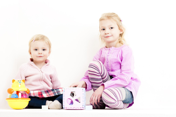 playing two little girls - Foto, Bild