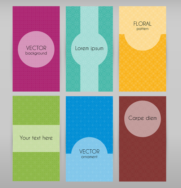 Cards with geometric patterns - Vector, Image