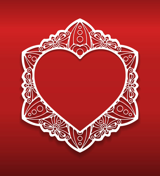 heart shaped card - Wektor, obraz