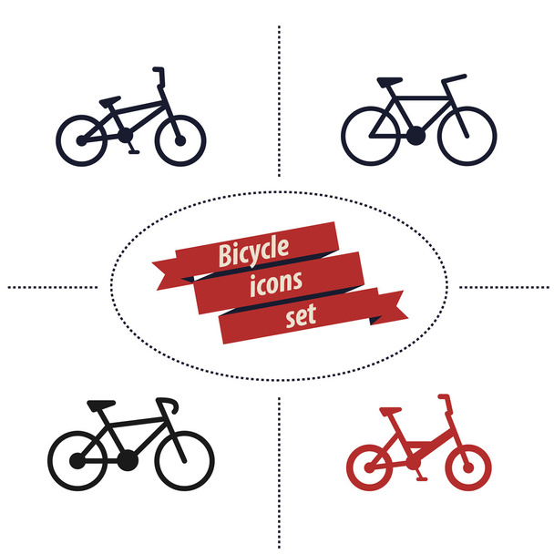 Bicycle icons set 2 - Vektor, kép