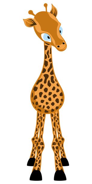 Funny Cartoon Giraffe - Vektör, Görsel