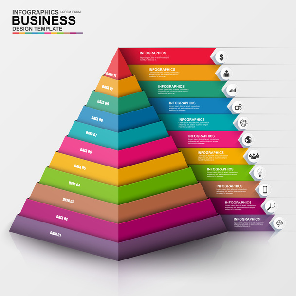 Abstract 3D digital business Infografica
 - Vettoriali, immagini