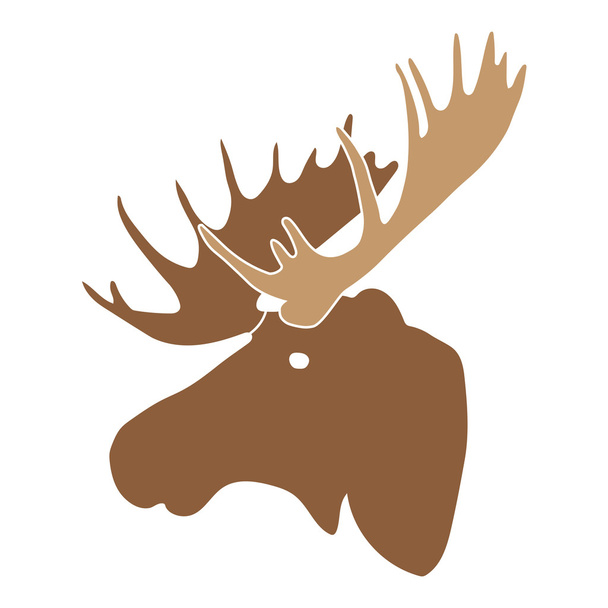 silhouet van moose - Vector, afbeelding