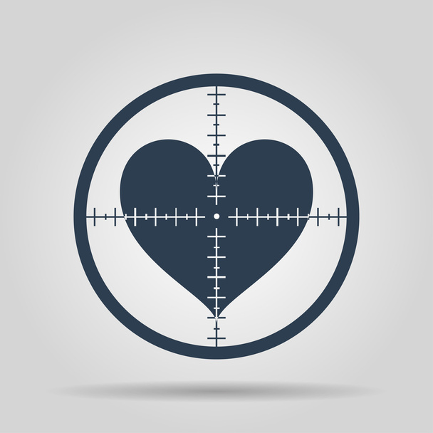 icône Crosshair avec un cœur
. - Vecteur, image
