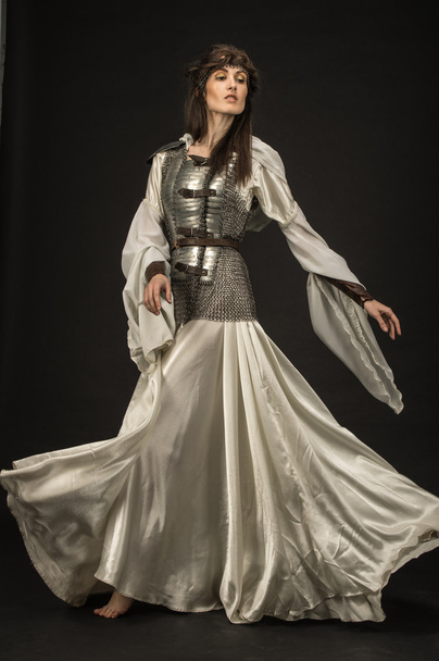 Girl in medieval beautiful dress - Photo, Image