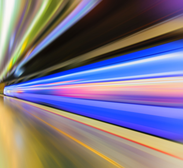 fast train passing by,speed motion blur background - Photo, Image