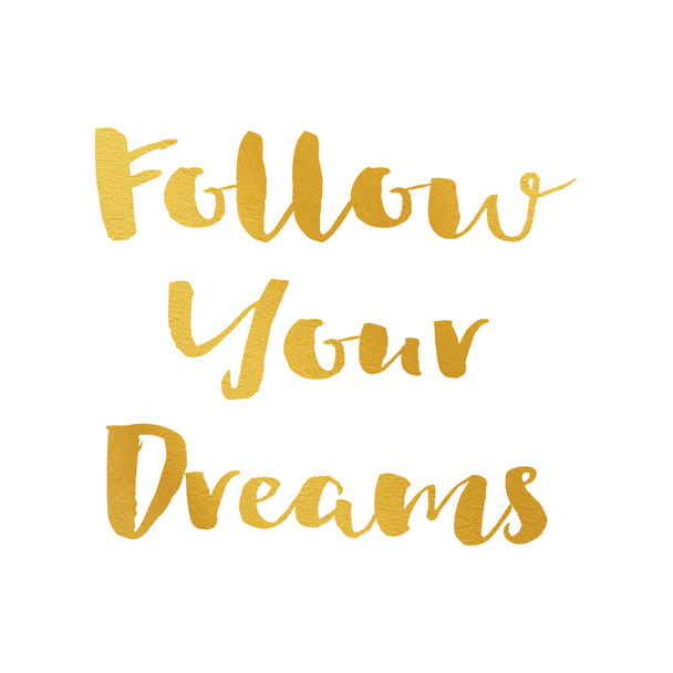 Follow your dreams hand lettering - Zdjęcie, obraz