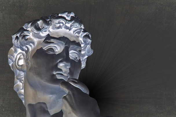 Grunge David photonegative görüntüsü. Floransa - Fotoğraf, Görsel