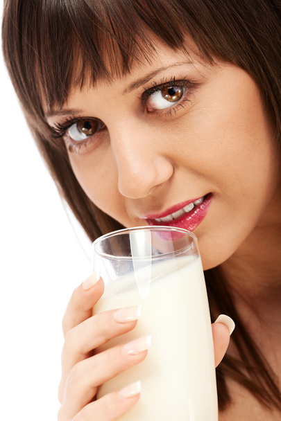 Woman drinking milk - Fotografie, Obrázek