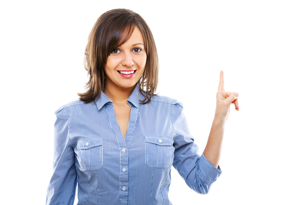 Businesswoman pointing with  finger - Photo, Image