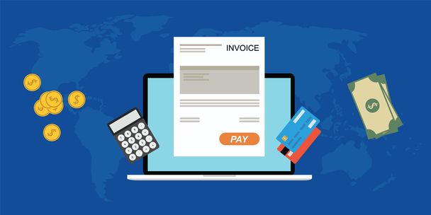 online digital invoices - Vector, Image