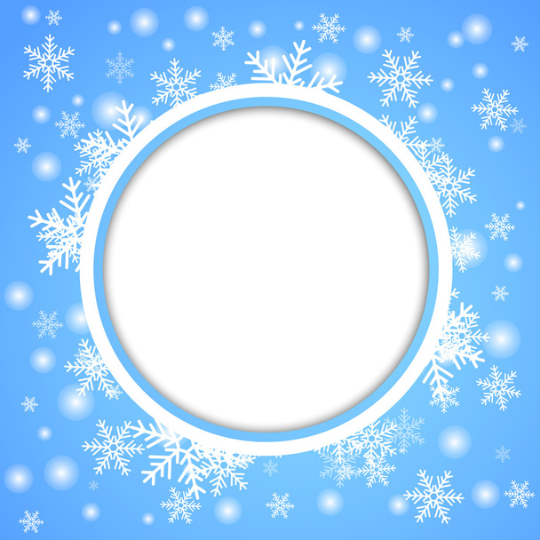 Snow fall. Holiday winter theme background. - Vector, afbeelding