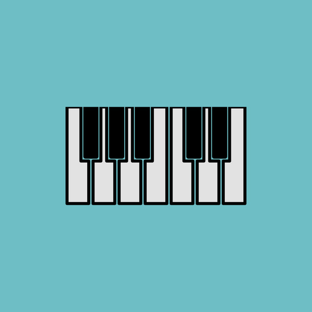 icon of piano keys - Vektör, Görsel