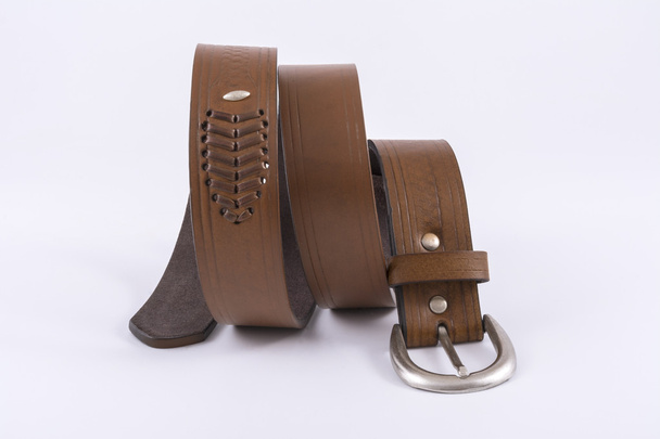 Leather men's belt - Photo, Image