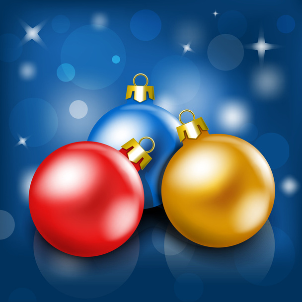 Christmas baubles background - Wektor, obraz