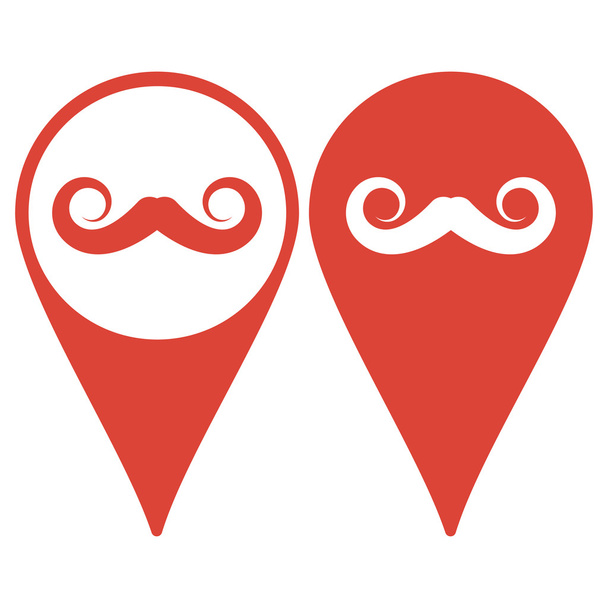 mustaches vector icon - Vector, Image