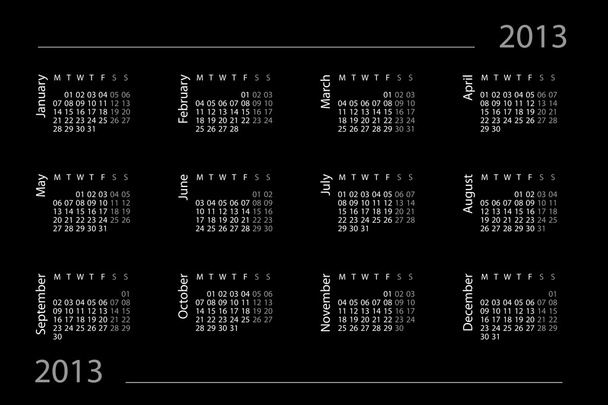 2013 year calendar - Zdjęcie, obraz