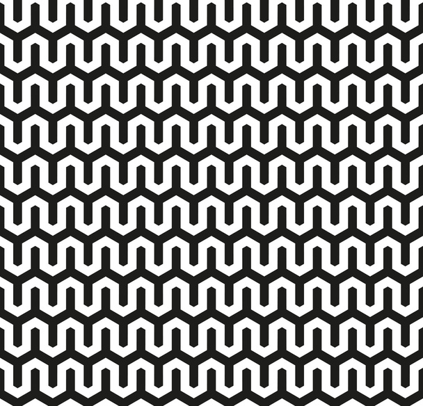 シームレスな抽象的な黒と白の幾何学的なバック グラウンド テクスチャ パターンを連動 - ベクター画像
