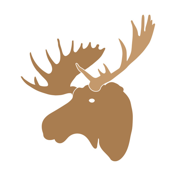 ムースの鹿の頭 - ベクター画像