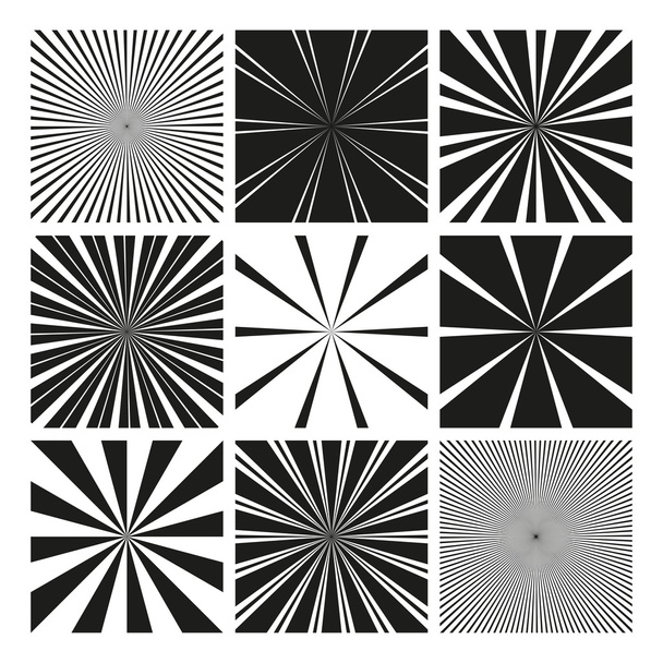 Collection of Vector Radial Pattern Graphic Backgrounds - Vector, Image