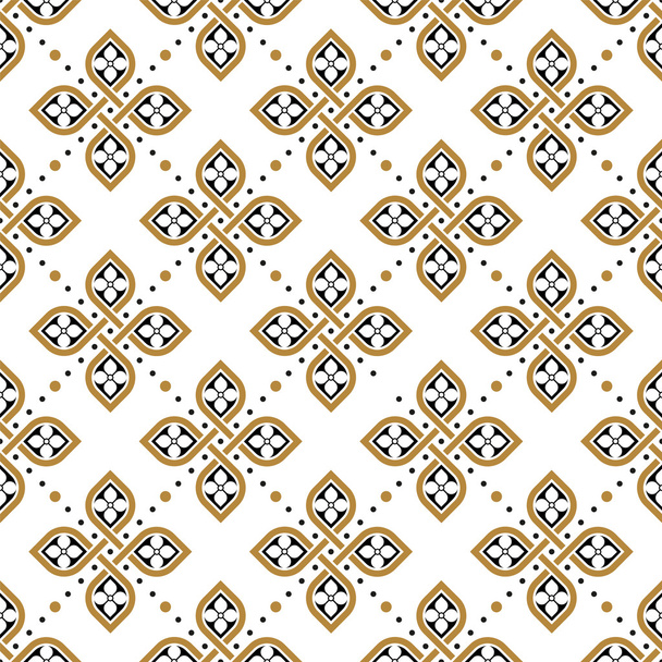 Seamless damask floral geometric pattern wallpaper. Vector format. - ベクター画像