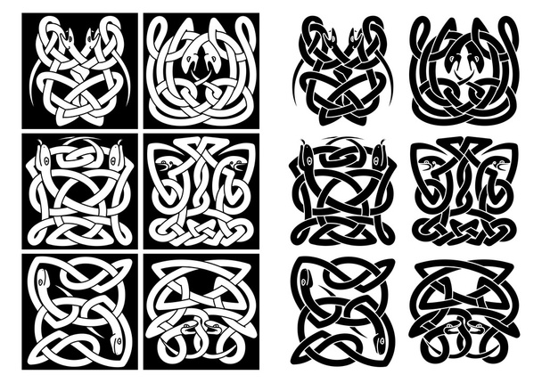 Modelli celtici di serpenti e rettili
 - Vettoriali, immagini