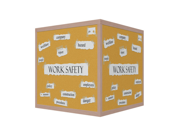 Work Safety 3D Corkboard Word
 - Фото, изображение