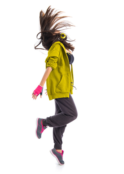 Tiener meisje dansen Streetdance stijl - Foto, afbeelding