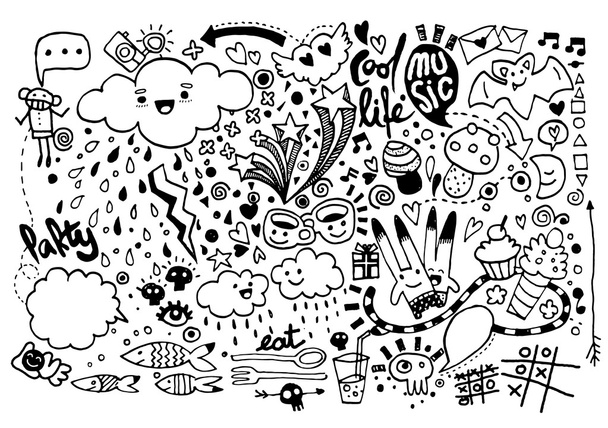 Hand drawing Doodle elements - Vector, Image