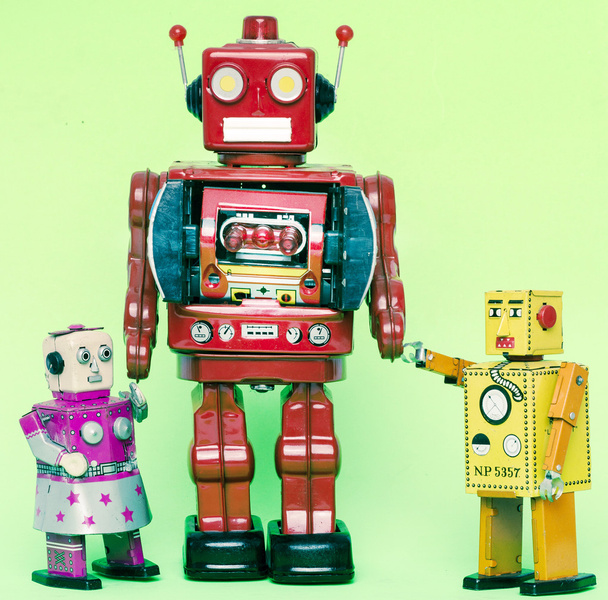 robot familie - Foto, afbeelding