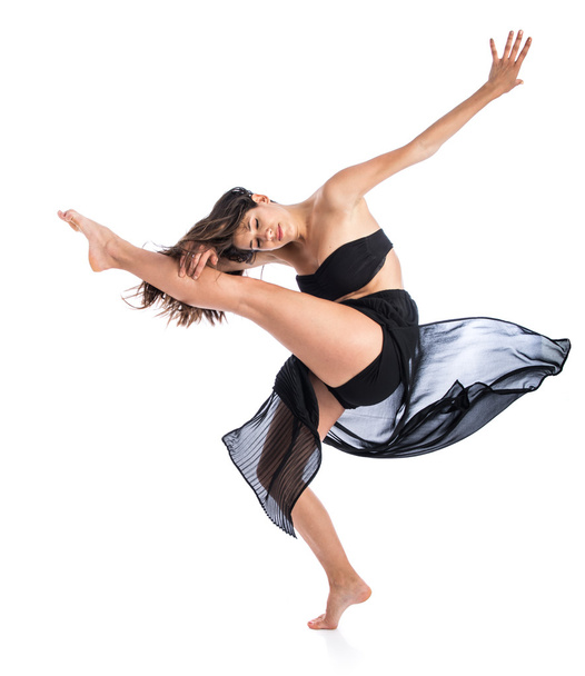 Pretty fitness female dancing - Фото, изображение