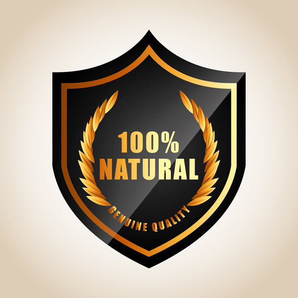 100 natural badge Free Stock Vectors
