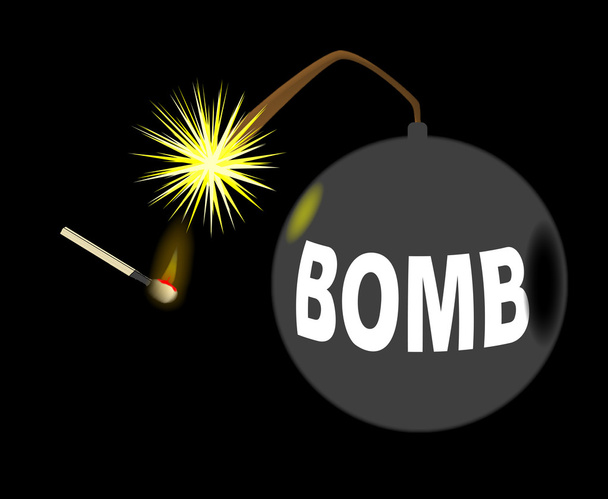 Bomb and Match - Vector, Image
