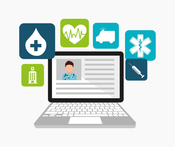 Medicine online design - Vector, Image
