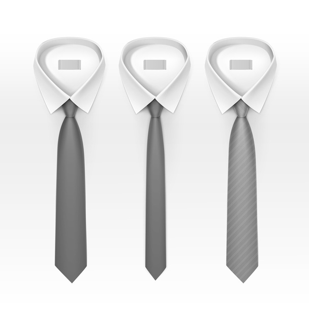 Set di cravatte di seta colorate a strisce legate
 - Vettoriali, immagini