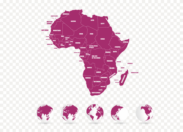 Χάρτης της Αφρικής εικονογράφηση - Διάνυσμα, εικόνα