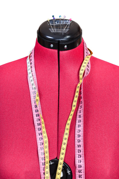 red tailor dummy - female model close up isolated - Photo, Image